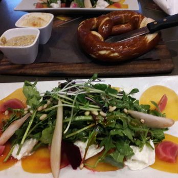 Mill Street Beer Hall - Beet salad and pretzel - Gastropubs Near Me - Toronto, Ontario