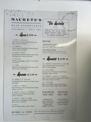 Menu photo 3 Machete's Mean Sandwiches Honolulu, HI Menu photo 3 Machete's Mean Sandwiches Honolulu, HI