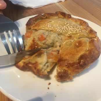 The Pieman Cafe - Look at that!! Inside the chicken & mushroom pie - Cafes Near Me - Dublin, D