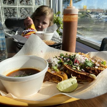 Sabroso Mexican food - Quesabirria, melted cheese between corn tortillas folded over a generous portion of birria, & consume for dipping - Mexican Near Me - Benton Harbor, Michigan Sabroso Mexican food - Quesabirria, melted cheese between corn tortillas folded over a generous portion of birria, & consume for dipping - Mexican Near Me - Benton Harbor, Michigan