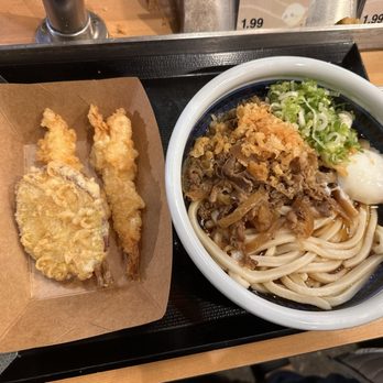 Marugame Udon - #1 Large with sweet potato and shrimp tempura on the side - Japanese Near Me - San Francisco, California