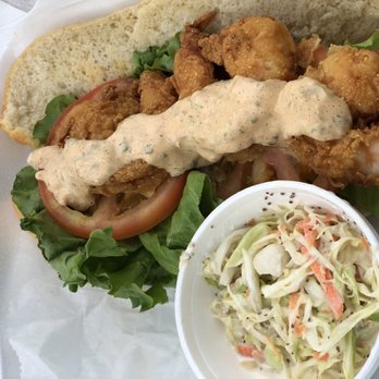 Della J's Delectables - Shrimp Po Boy with Coleslaw - Southern Near Me - Alexandria, Virginia