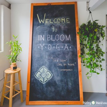 In Bloom Yoga - The welcoming chalkboard - Yoga Near Me - New Hartford, New York
