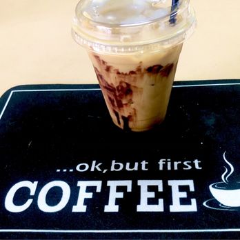 University Coffee - Off menu, today's special: Iced Dubai Chocolate Latte with oat milk - Coffee & Tea Near Me - San Diego, California