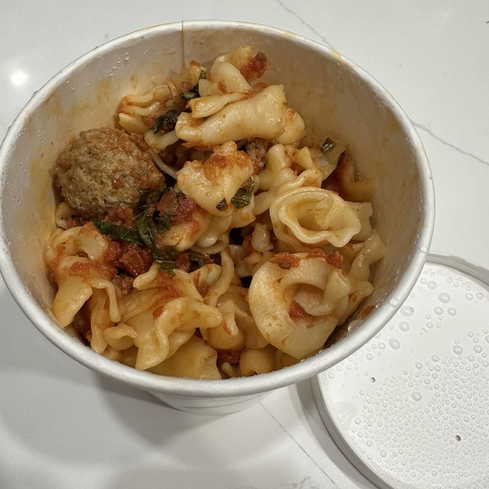 Be Pasta Bar - Red sauce, basil, sundried tomatoes, mini meatballs - Pasta Shops Near Me - Boston, Massachusetts Be Pasta Bar - Red sauce, basil, sundried tomatoes, mini meatballs - Pasta Shops Near Me - Boston, Massachusetts