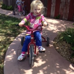 Biking in the backyard!