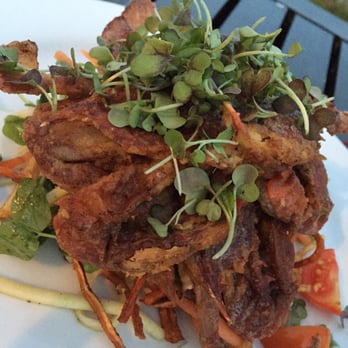 Jam Bistro - Phenomenal soft shell crabs. Served atop micro greens drizzled with a truffle oil vinaigrette -artful amazing dish - American Near Me - Rehoboth Beach, Delaware