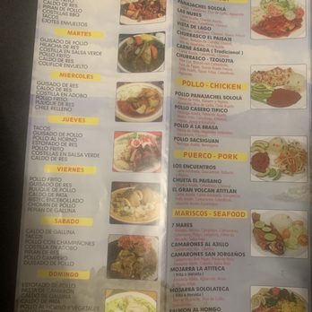 Panajachel Solola - a menu for a mexican restaurant - Sandwiches Near Me - Brooklyn, New York