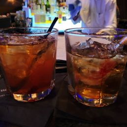Brown Sugar Old Fashioned and a Manhattan. Brown Sugar Old Fashioned and a Manhattan.