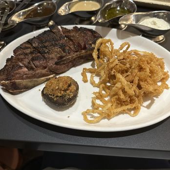 Echo & Rig - Bone in wagyu strip with all the sauces. So delicious! - Steakhouses Near Me - Henderson, Nevada