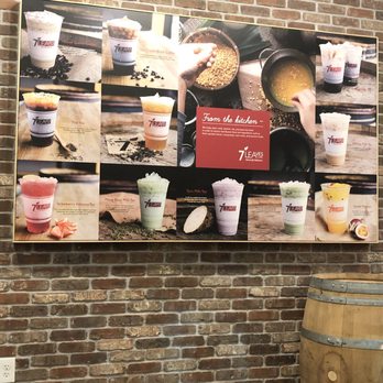 7 Leaves Cafe - A list of some of the drinks on the wall! - Coffee & Tea Near Me - Houston, Texas