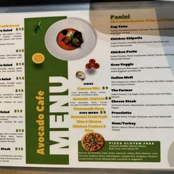 Avocado Cafe - Menu