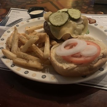 Cadieux Cafe - Cheese Beef Burger - Belgian Near Me - Detroit, Michigan