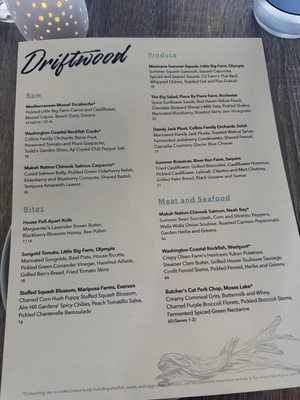 Menu photo 2 Driftwood Seattle, WA Menu photo 2 Driftwood Seattle, WA
