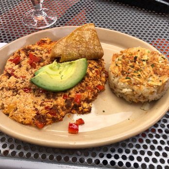 Snooze, an A.M. Eatery - Tofu scramble with soyrizo, red bell pepper, and avocado - Breakfast & Brunch Near Me - Tempe, Arizona