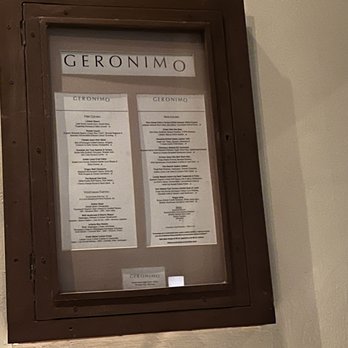 Geronimo - Our menu - French Near Me - Santa Fe, New Mexico Geronimo - Our menu - French Near Me - Santa Fe, New Mexico