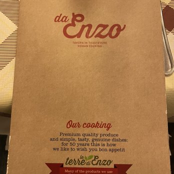 Da Enzo al 29 - Menu cover - Roman Near Me - Rome, RM Da Enzo al 29 - Menu cover - Roman Near Me - Rome, RM