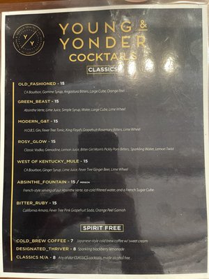 Menu photo 1 Young & Yonder Spirits Healdsburg, CA Menu photo 1 Young & Yonder Spirits Healdsburg, CA