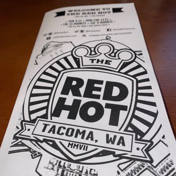 Red Hot - Cover menu - Hot Dogs Near Me - Tacoma, Washington Red Hot - Cover menu - Hot Dogs Near Me - Tacoma, Washington