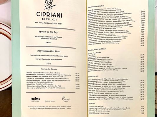 Menu photo 3 Cipriani Dolci New York, NY Menu photo 3 Cipriani Dolci New York, NY