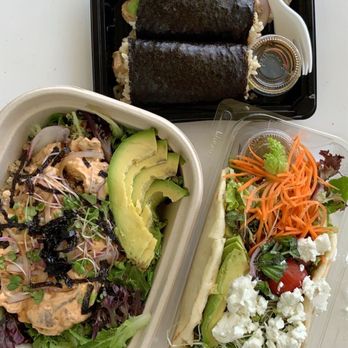 Pupukea Grill - Spicy ahi quinoa salad. Spicy ahi hand role (comes with two). Hummus wrap. - Hawaiian Near Me - Haleiwa, Hawaii Pupukea Grill - Spicy ahi quinoa salad. Spicy ahi hand role (comes with two). Hummus wrap. - Hawaiian Near Me - Haleiwa, Hawaii