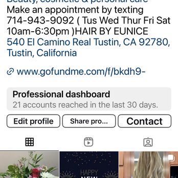 Hair By Eunice - New location - Hair Stylists Near Me - Tustin , California