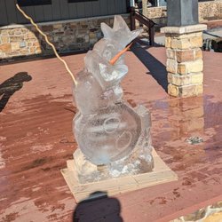 Breidert Green - Melting ice sculpture . Warmer temps this year 2024.