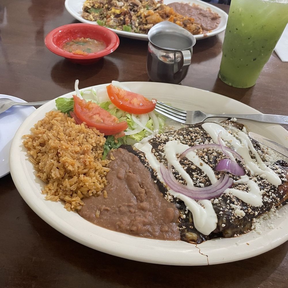 Mole enchiladas