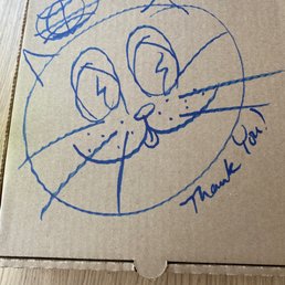Hand drawn art on takeout box Hand drawn art on takeout box