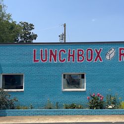 Outside of Lunchbox Records.