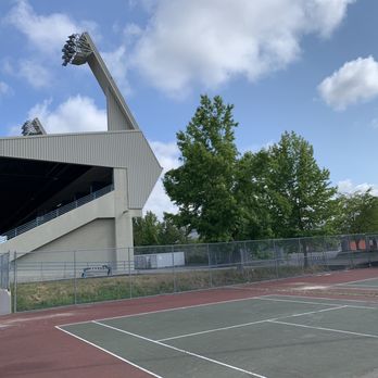 Edmonds Woodway High School - Athletic courts area with view of the Stadium seating area, Thursday 25 July 2024. - Middle Schools & High Schools Near Me - Edmonds, Washington Edmonds Woodway High School - Athletic courts area with view of the Stadium seating area, Thursday 25 July 2024. - Middle Schools & High Schools Near Me - Edmonds, Washington