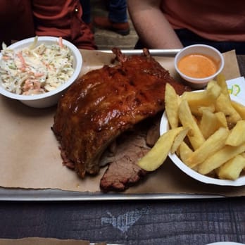 Bison Bar & BBQ - Combo Meal - Ribs and Brisket plus chips and coleslaw - Dive Bars Near Me - Dublin, D Bison Bar & BBQ - Combo Meal - Ribs and Brisket plus chips and coleslaw - Dive Bars Near Me - Dublin, D