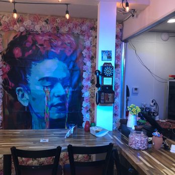 Fridas Tacolandia 2 - Frida mural in front of bar - Mexican Near Me - Dallas, Texas Fridas Tacolandia 2 - Frida mural in front of bar - Mexican Near Me - Dallas, Texas