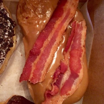 Voodoo Doughnut - Maple bacon bar - Donuts Near Me - Denver, Colorado Voodoo Doughnut - Maple bacon bar - Donuts Near Me - Denver, Colorado