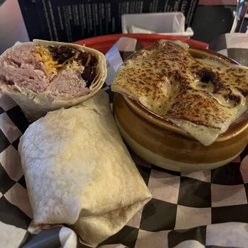 Lottie's Cafe - The special was a turkey wrap. The soup is French onion. - Breakfast & Brunch Near Me - Collinsville, Illinois