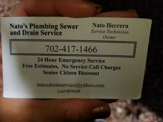 Nato's Plumbing, Sewer & Drain Service Logo