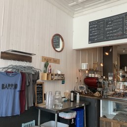 Inside counter and menu