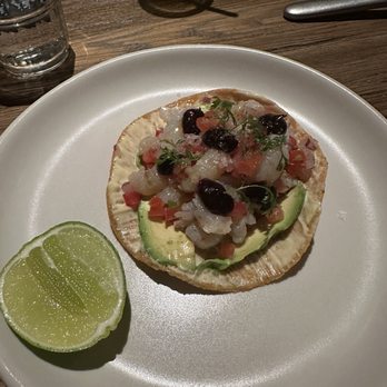 AMA - shrimp ceviche tostada - Mexican Near Me - Philadelphia, Pennsylvania