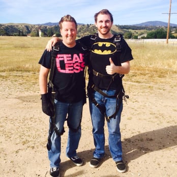 Silicon Valley Skydive - Skydiving with us is a win-win. He's an insurance agent and I'm a pastor. Either way, it ends well. #gotchacovered - Skydiving Near Me - San Martin, California Silicon Valley Skydive - Skydiving with us is a win-win. He's an insurance agent and I'm a pastor. Either way, it ends well. #gotchacovered - Skydiving Near Me - San Martin, California