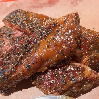 Terry Black's Barbecue - Pork ribs...too much seasoning - Barbeque Near Me - Austin, Texas