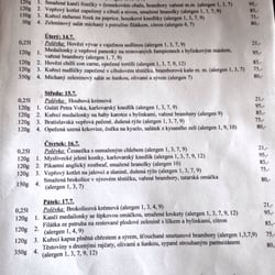 Lovecká Bašta - Oběd/lunch menu