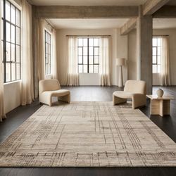 Cyrus Artisan Rugs - Living room photo RE-1591 Linen - Natural White