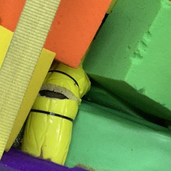 Flight Adventure Park - Manchester - Why would you have a metal pole wrapped under a balance strap?! For an adult I almost rolled my ankles landing on this. - Trampoline Parks Near Me - Manchester, Connecticut