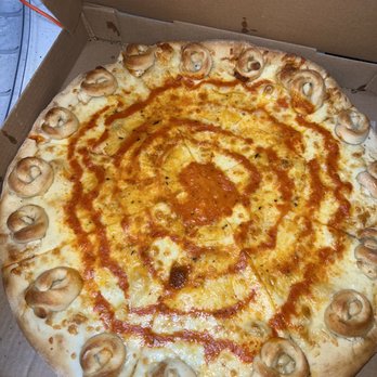 Krave It Pizza & Sandwich Joint - Large Spicy Vodka Garlic Knot Crust Pizza - Sandwiches Near Me - Bayside, New York