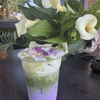 Before Ten Cafe - Ube coconut matcha - Cafes Near Me - Fresno, California
