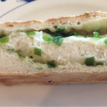 Darda Seafood Restaurant - Cross section of thick sesame bread with green onions. - Chinese Near Me - Milpitas, California Darda Seafood Restaurant - Cross section of thick sesame bread with green onions. - Chinese Near Me - Milpitas, California