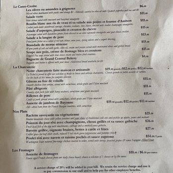 Le Pichet - Menu - French Near Me - Seattle, Washington