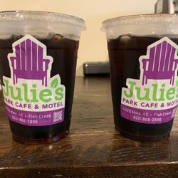 Julie's Park Cafe & Motel - Two iced cherry coffees