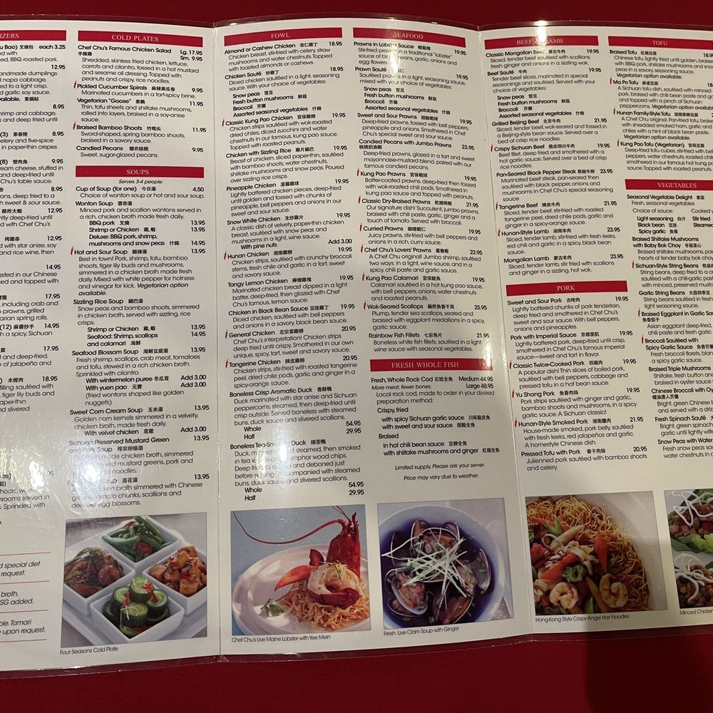 Chef Chu's - Menu at Chef Chu's in Los Altos. - Chinese Near Me - Los Altos, California Chef Chu's - Menu at Chef Chu's in Los Altos. - Chinese Near Me - Los Altos, California