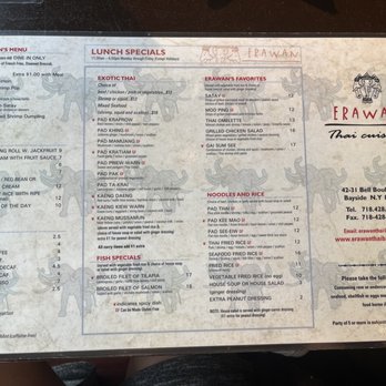 Erawan Thai Cuisine - Menu - Thai Near Me - Flushing, New York Erawan Thai Cuisine - Menu - Thai Near Me - Flushing, New York